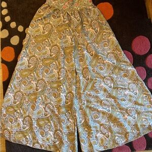 Paisley Wide-Leg Pants